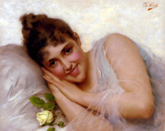  Tito Conti A Pair Of Florentine Beauties - Pic 2 - Canvas Print