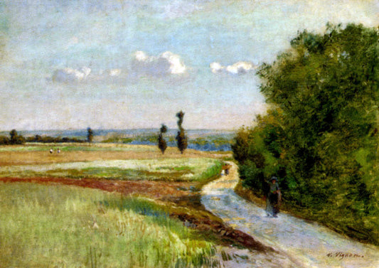  Claude Vignon A path in a pastoral landscape - Canvas Print