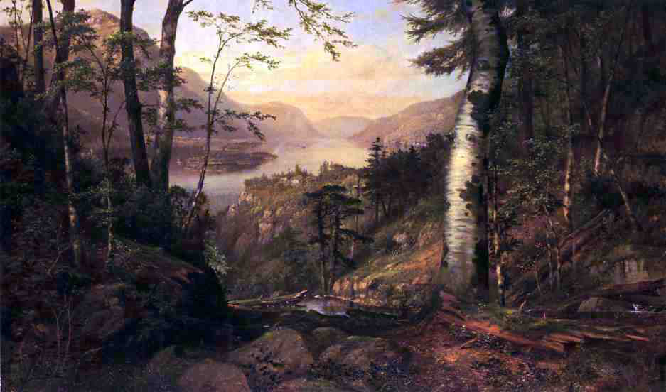  James Brade Sword A Peep into Lake George - Canvas Print