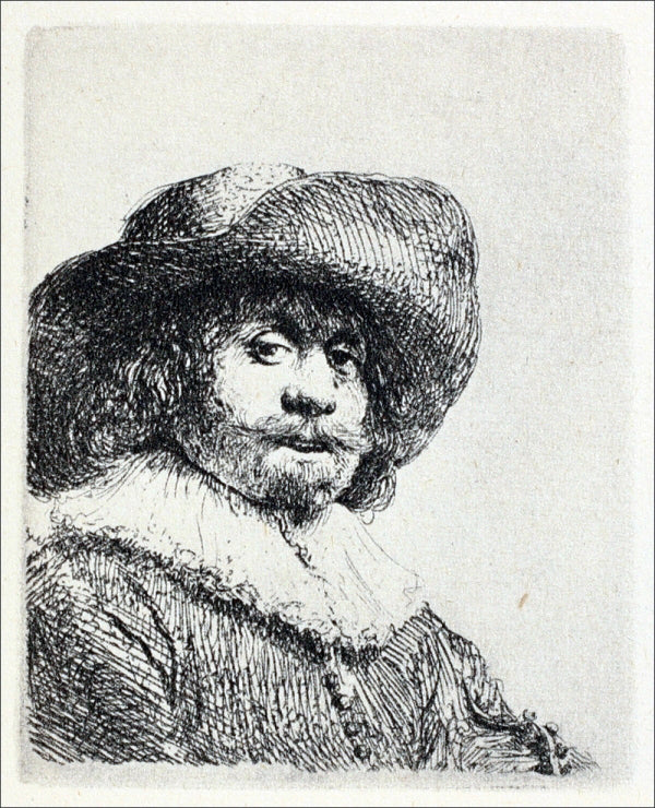  Rembrandt Van Rijn Portrait of a Man with a Broad-Brimmed Hat and a Ruff - Canvas Print