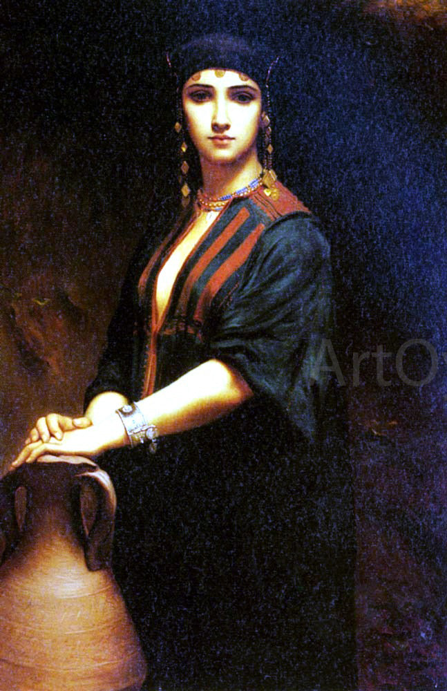 Georg Rosen A Portrait Of A Woman Canvas Print – Art MegaMart