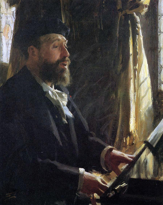  Anders Zorn A Portrait of Jean-Baptiste Faure - Canvas Print