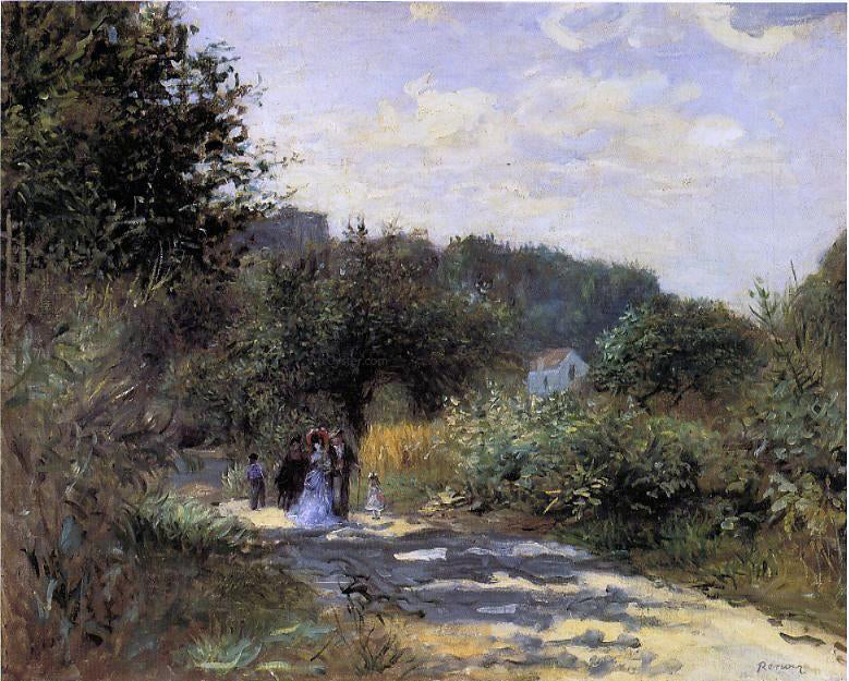  Pierre Auguste Renoir A Road in Louveciennes - Canvas Print