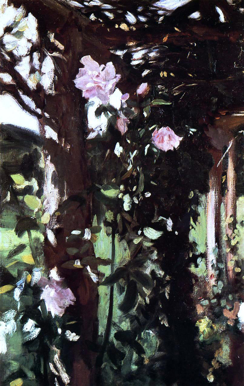  John Singer Sargent A Rose Trellis (also known as Roses at Oxfordshire) - Canvas Print