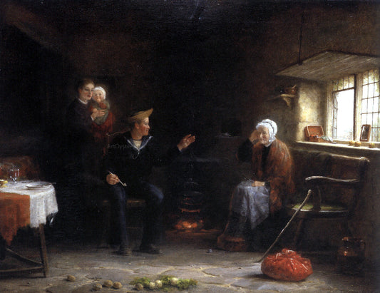  Frederick Daniel Hardy Sailor's Tale - Canvas Print