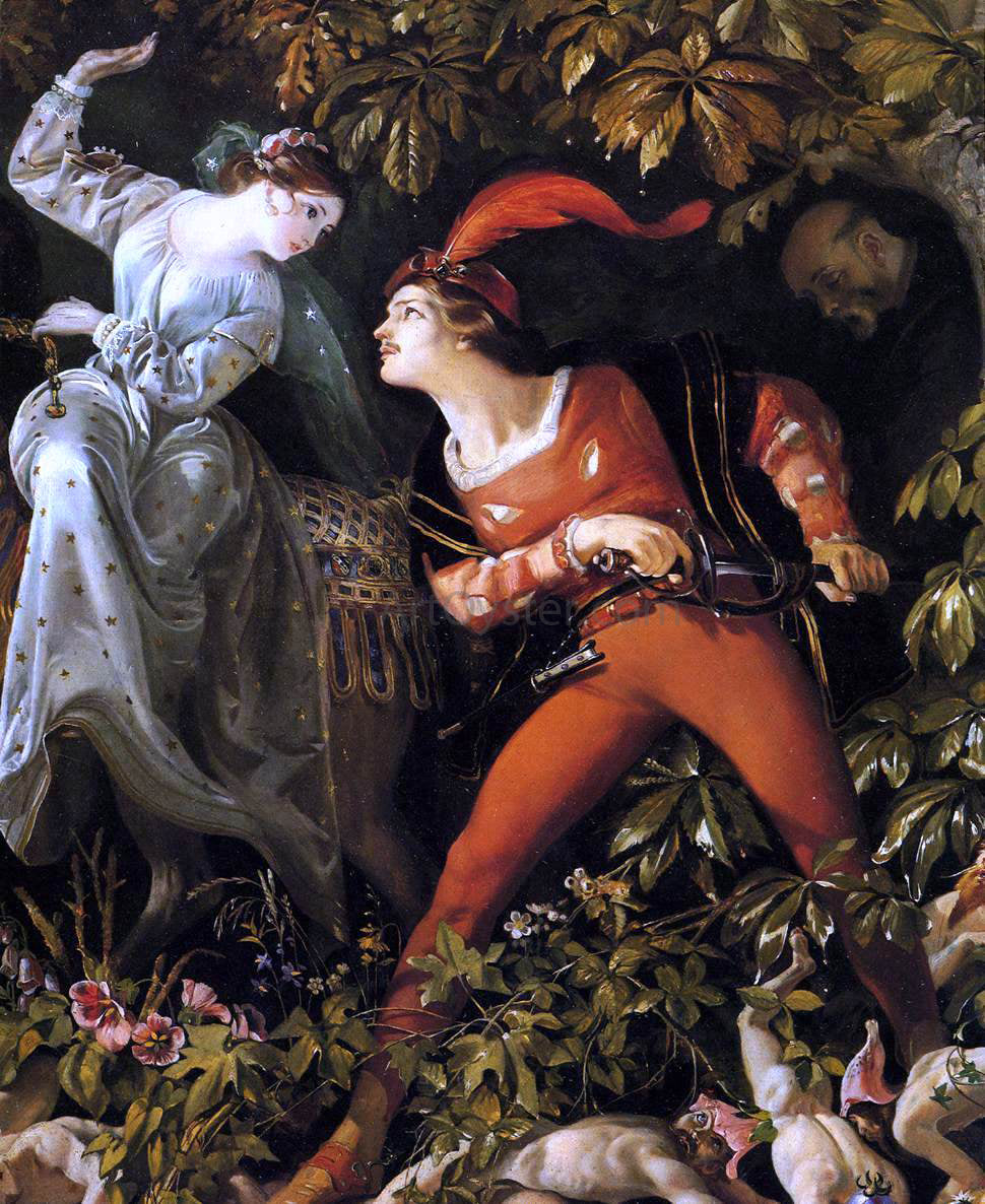  Daniel Maclise A Scene from 'Undine' (detail) - Canvas Print