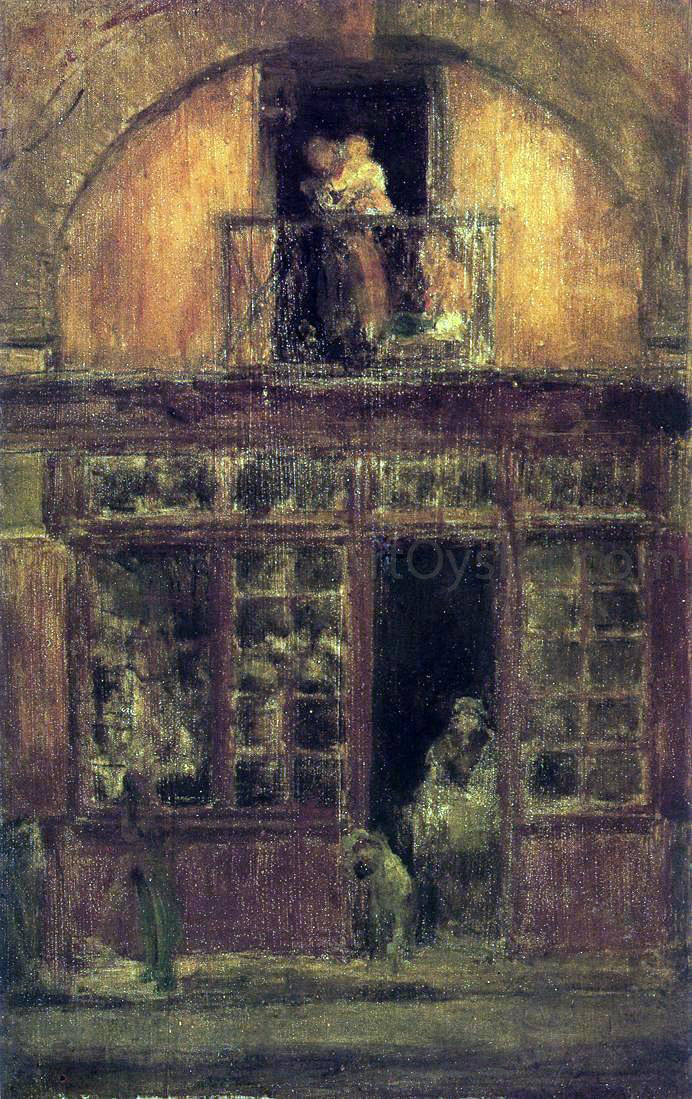  James McNeill Whistler A Shop with a Balcony - Canvas Print