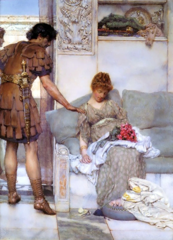  Sir Lawrence Alma-Tadema A Silent Greeting - Canvas Print