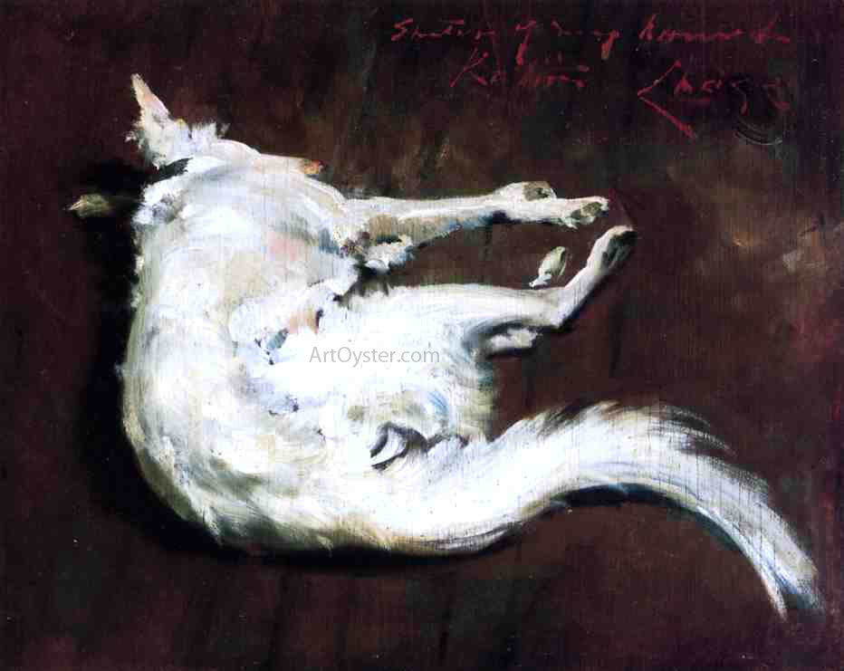  William Merritt Chase A Sketch of My Hound "Kuttie" - Canvas Print