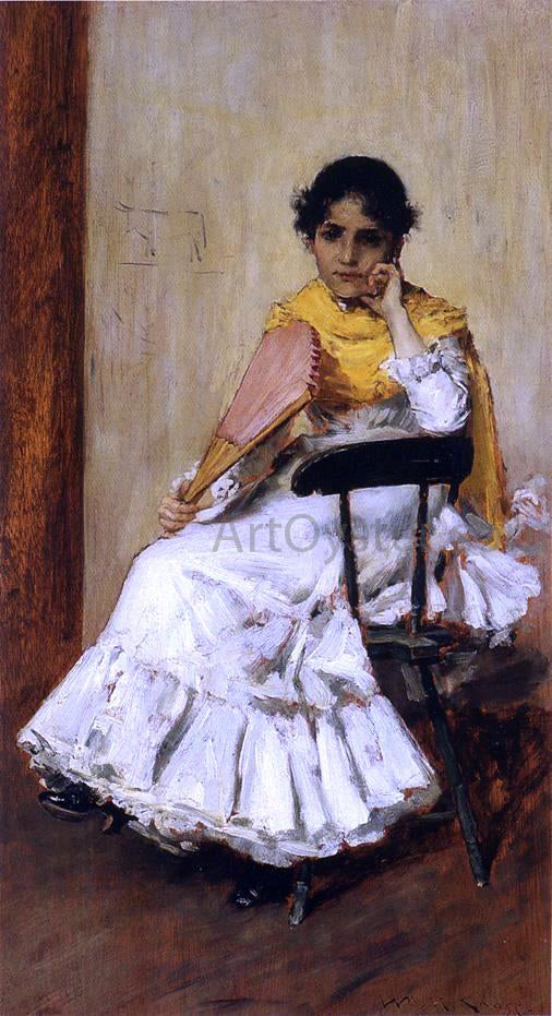  William Merritt Chase A Spanish Girl (also known as Portrait of Mrs. Chase in Spanish Dress) - Canvas Print