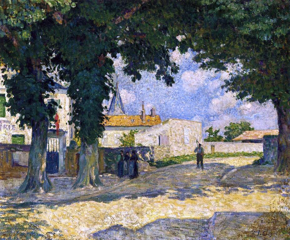  Henri Lebasque A Square in Monterain - Canvas Print