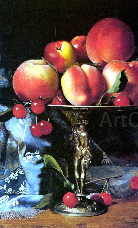  Blaise Alexandre Desgoffe A Still Life with Peaches, Plums and Cherries - Canvas Print