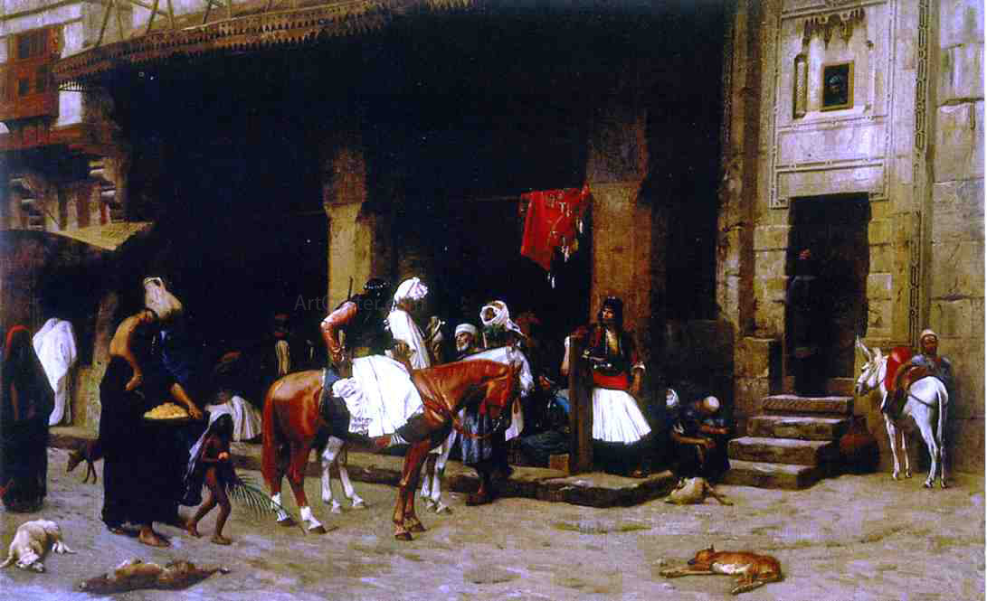  Jean-Leon Gerome A Street in Cairo - Canvas Print