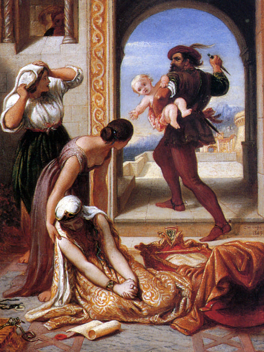  Charles West Cope A Study for a Fresco in the House of Lords - Canvas Print