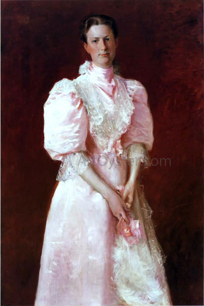  William Merritt Chase A Study in Pink (also known as Portrait of Mrs. Robert P. McDougal) - Canvas Print