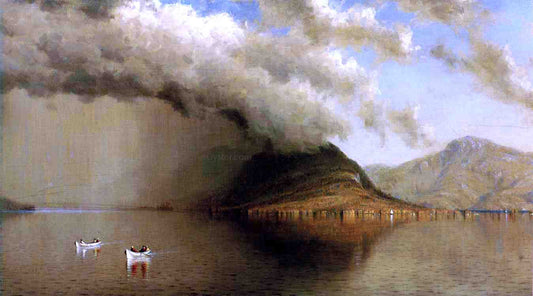  Sanford Robinson Gifford A Sudden Storm, Lake George (also known as Coming Rain, Lake George) - Canvas Print