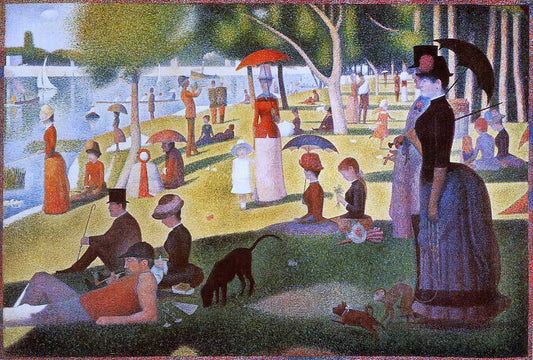  Georges Seurat A Sunday Afternoon on the Island of La Grande Jatte - Canvas Print