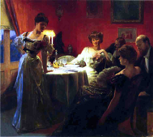  Julius LeBlanc Stewart A Supper Party - Canvas Print