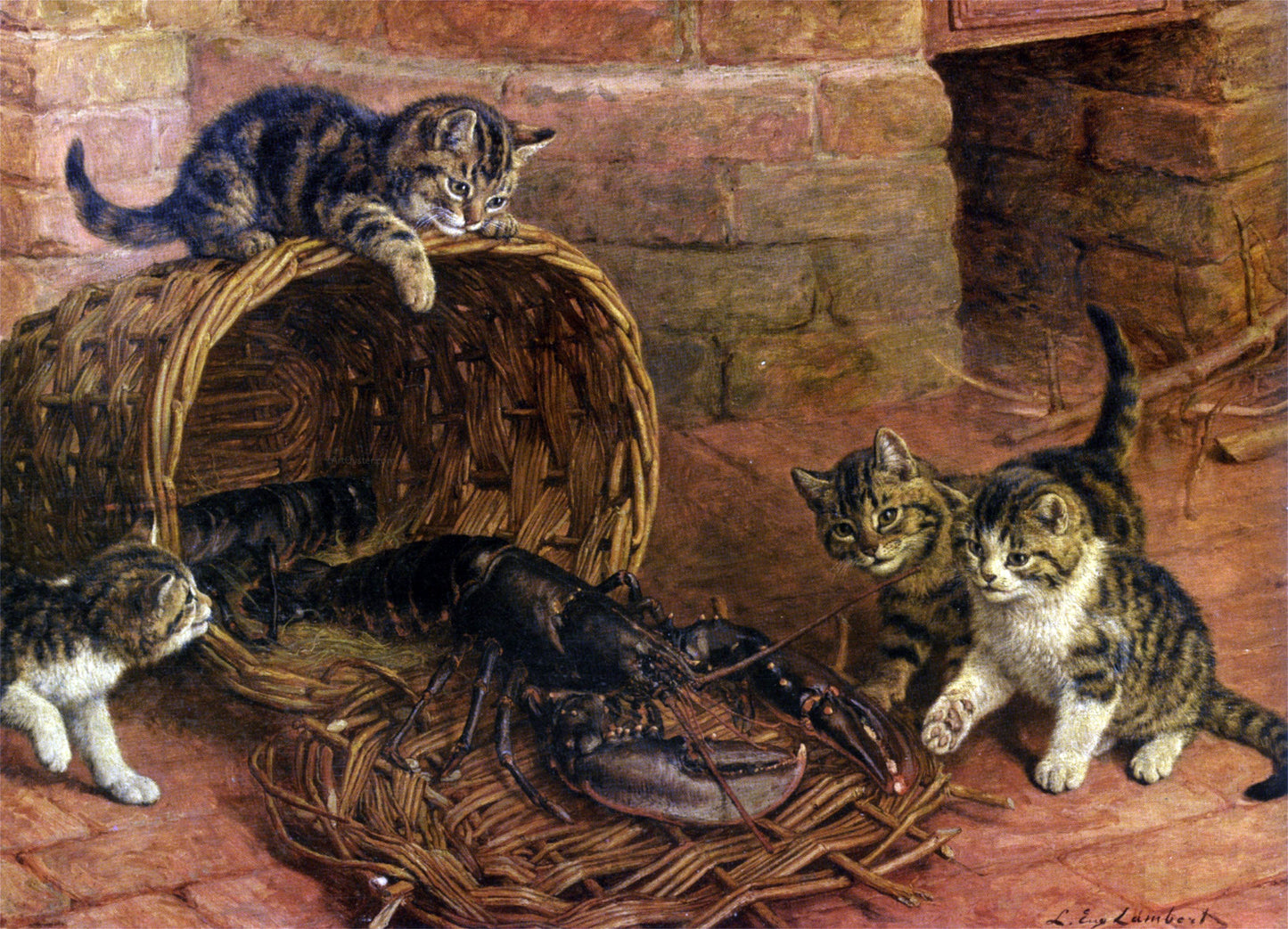  Louis Eugene Lambert A Surprise - Canvas Print