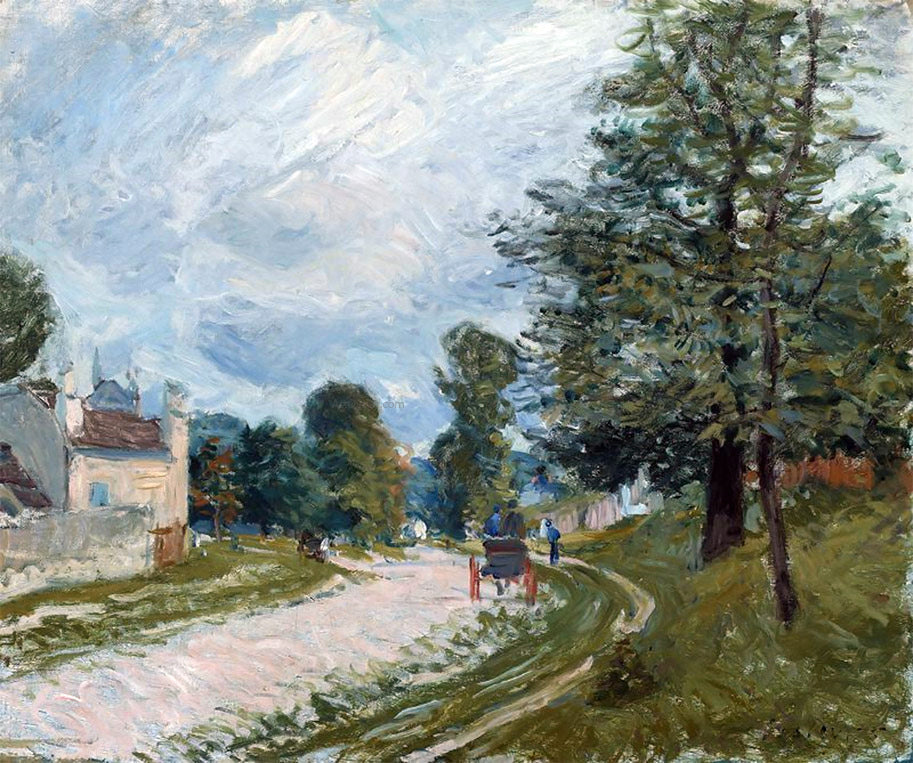  Alfred Sisley A Turn in the Road - Canvas Print