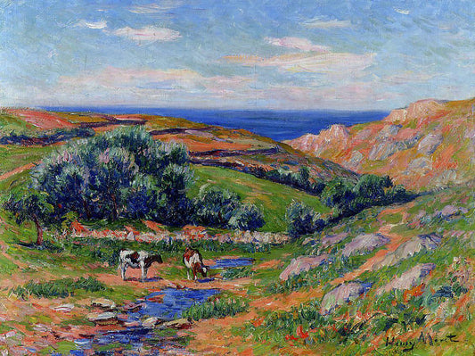  Henri Moret A Valley in Sadaine, the Bay of Douarnenez - Canvas Print