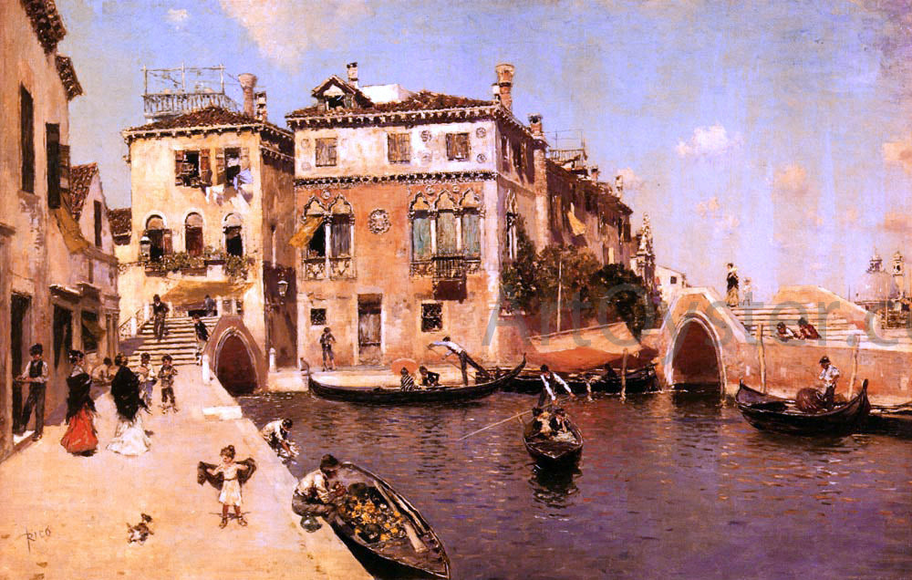  Martin Rico Y Ortega A Venetian Afternoon - Canvas Print