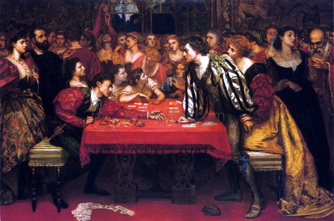  Valentine Cameron Prinsep Venetian Gaming-House in the Sixteenth Century - Canvas Print