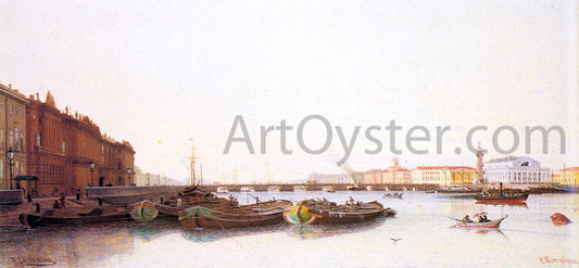  Piotr Petrovitch Weretshchagin A View of St. Petersburg - Canvas Print