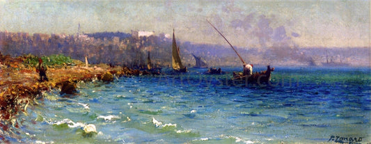  Fausto Zonaro A View of the Bosphorous from the Old Byzantine Walls, Constantinople - Canvas Print