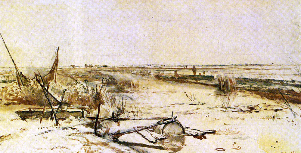  Paul Constantine Gabriel A View Of The Kamper Veenderij (Het Zwijnsleger Near Grafhorst) - Canvas Print