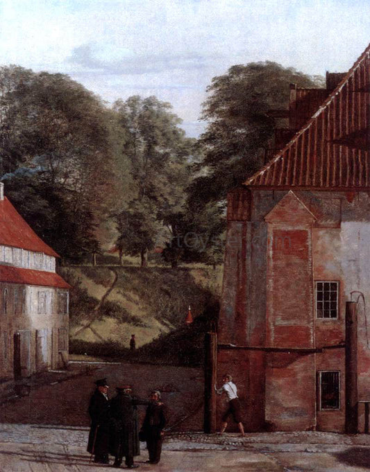  Christen Schiellerup Kobke A View of the Square in the Kastel Looking Towards the Ramparts - Canvas Print