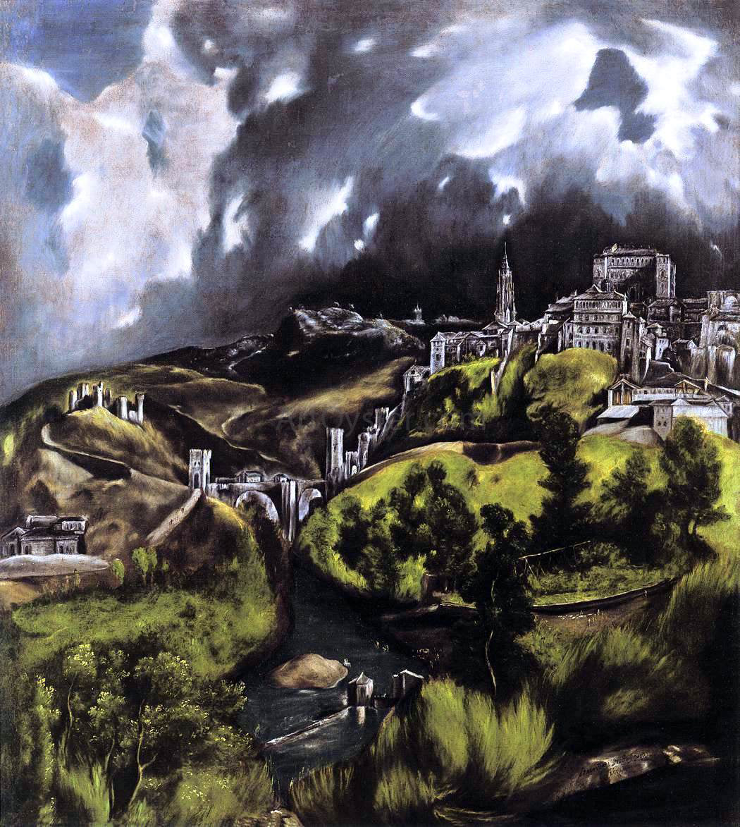  El Greco A View of Toledo - Canvas Print