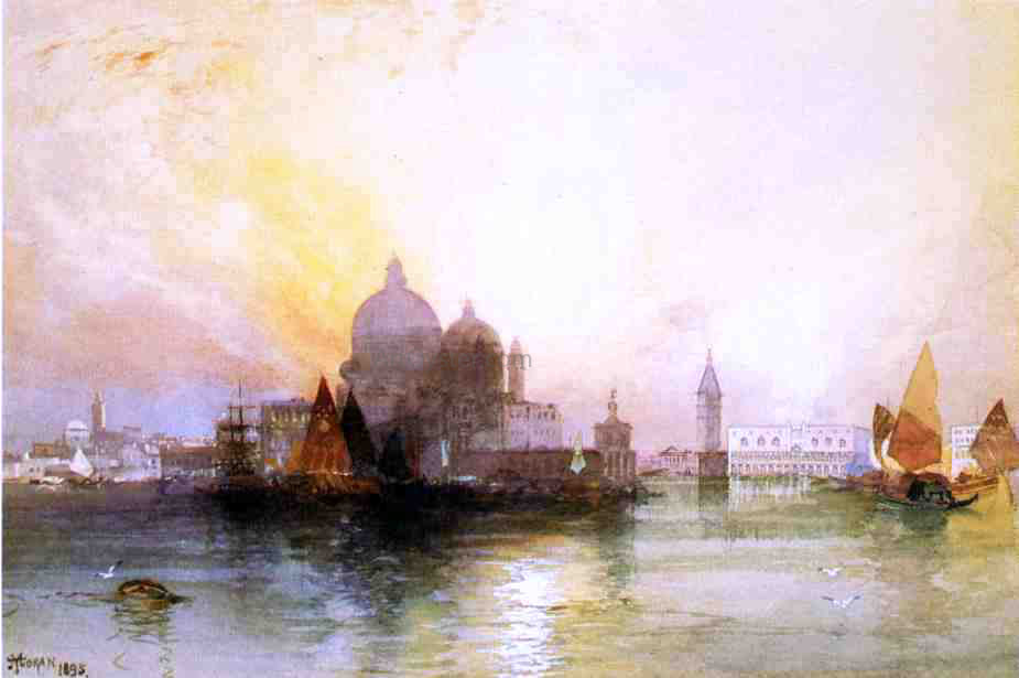  Thomas Moran A View of Venice - Canvas Print