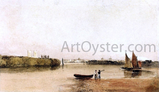  Peter De Wint View of Westminster from Battersea - Canvas Print