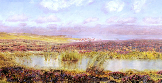  John Brett A View Of Whitby From The Moors - Canvas Print