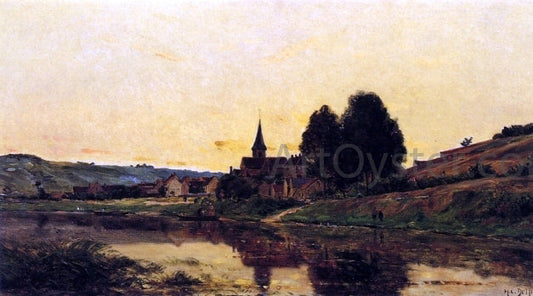  Hippolyte Camille Delpy A Village near Bonnieres - Canvas Print