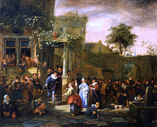  Jan Steen A Village Wedding - Canvas Print