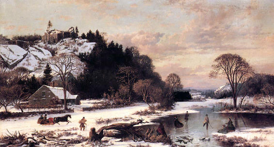  Joseph Morviller A Winter's Day - Canvas Print