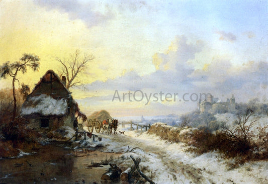  Frederk M Kruseman A Winter's Day - Canvas Print