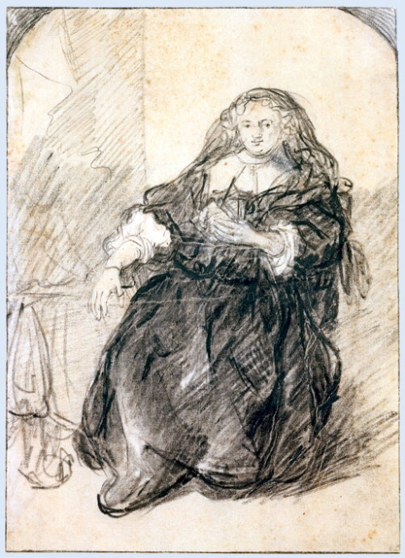  Rembrandt Van Rijn Woman Seated in an Armchair with a Letter in her Left Hand - Canvas Print