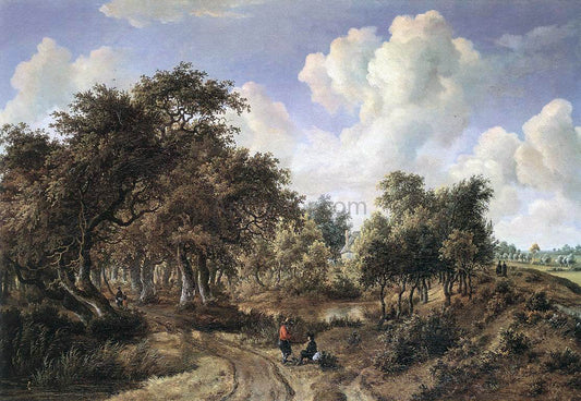  Meyndert Hobbema A Wooded Landscape - Canvas Print