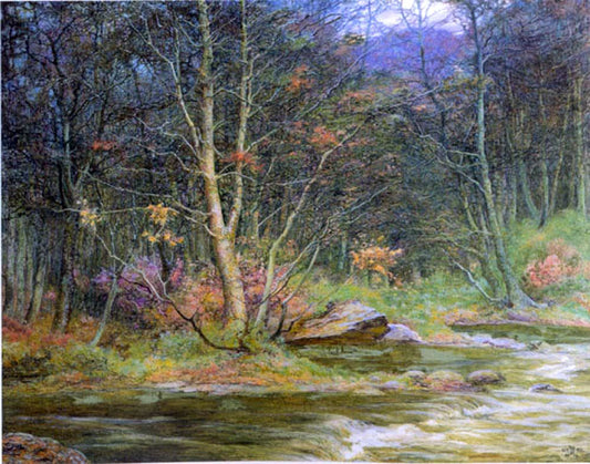  Edward Steel Harper A Woodland Rivulet - Canvas Print