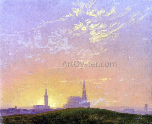  Caspar David Friedrich Abend (also known as Sonnenuntergang Hinter der Dresdener Hofkirche) - Canvas Print