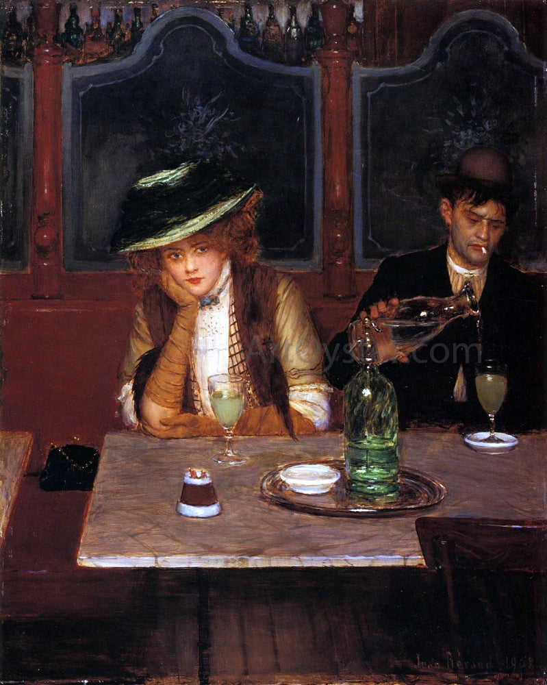  Jean-Georges Beraud Absinthe Drinkers - Canvas Print