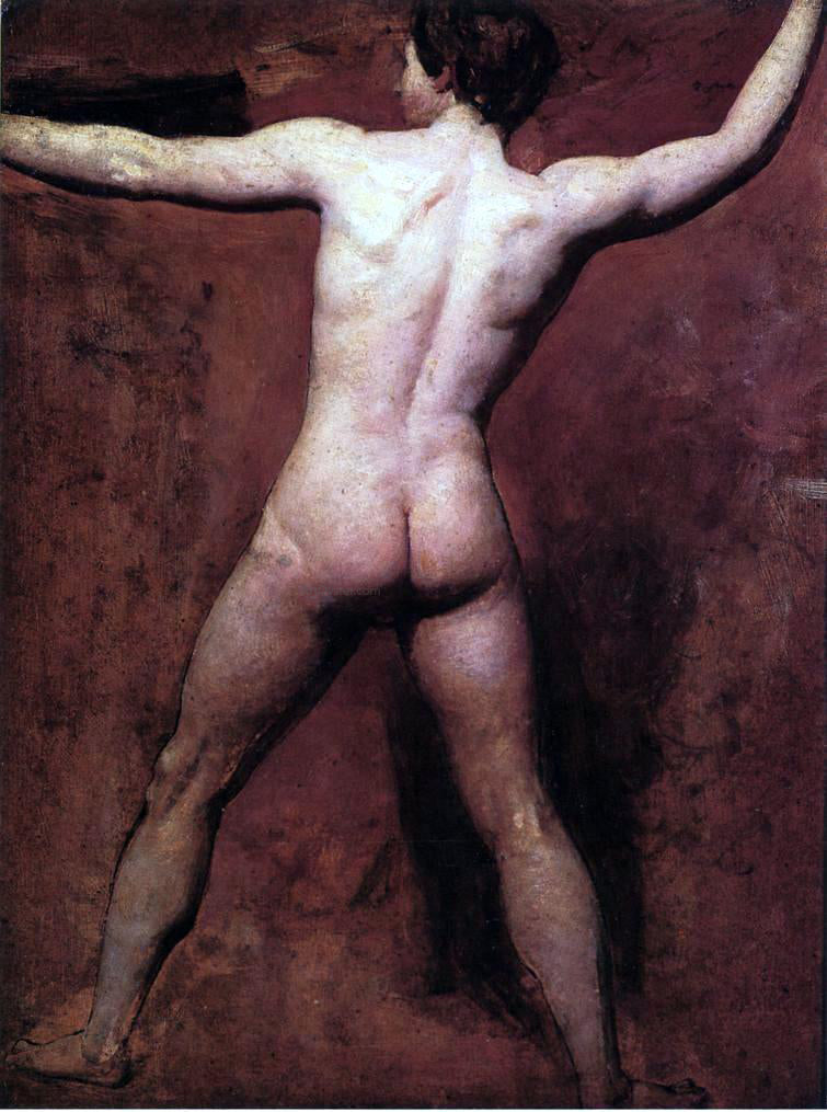  William Etty Academic Male Nude - Canvas Print