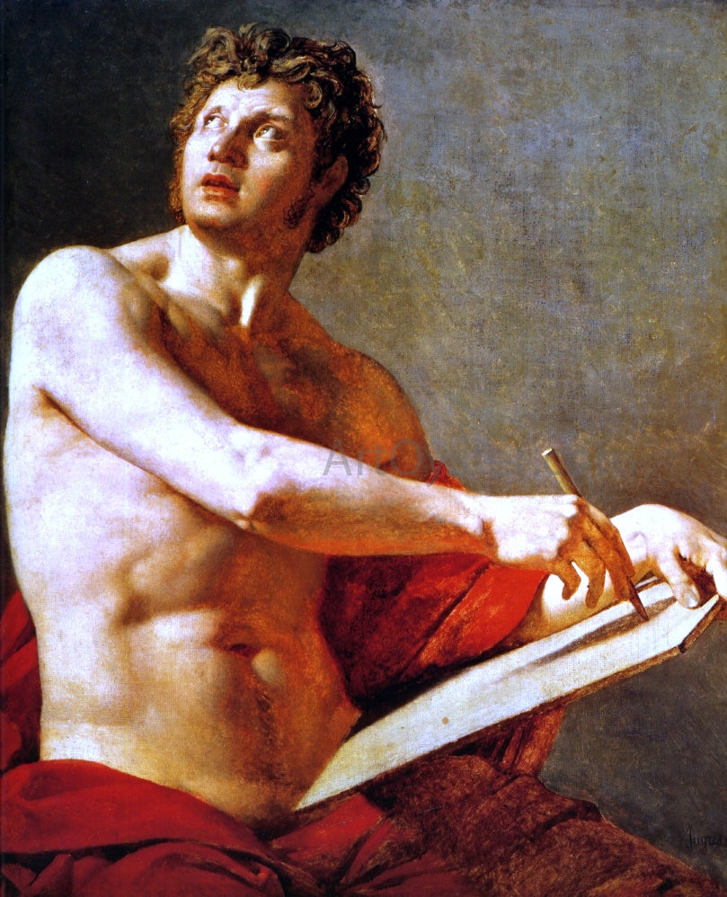  Jean-Auguste-Dominique Ingres Academic Study of a Male Torse - Canvas Print