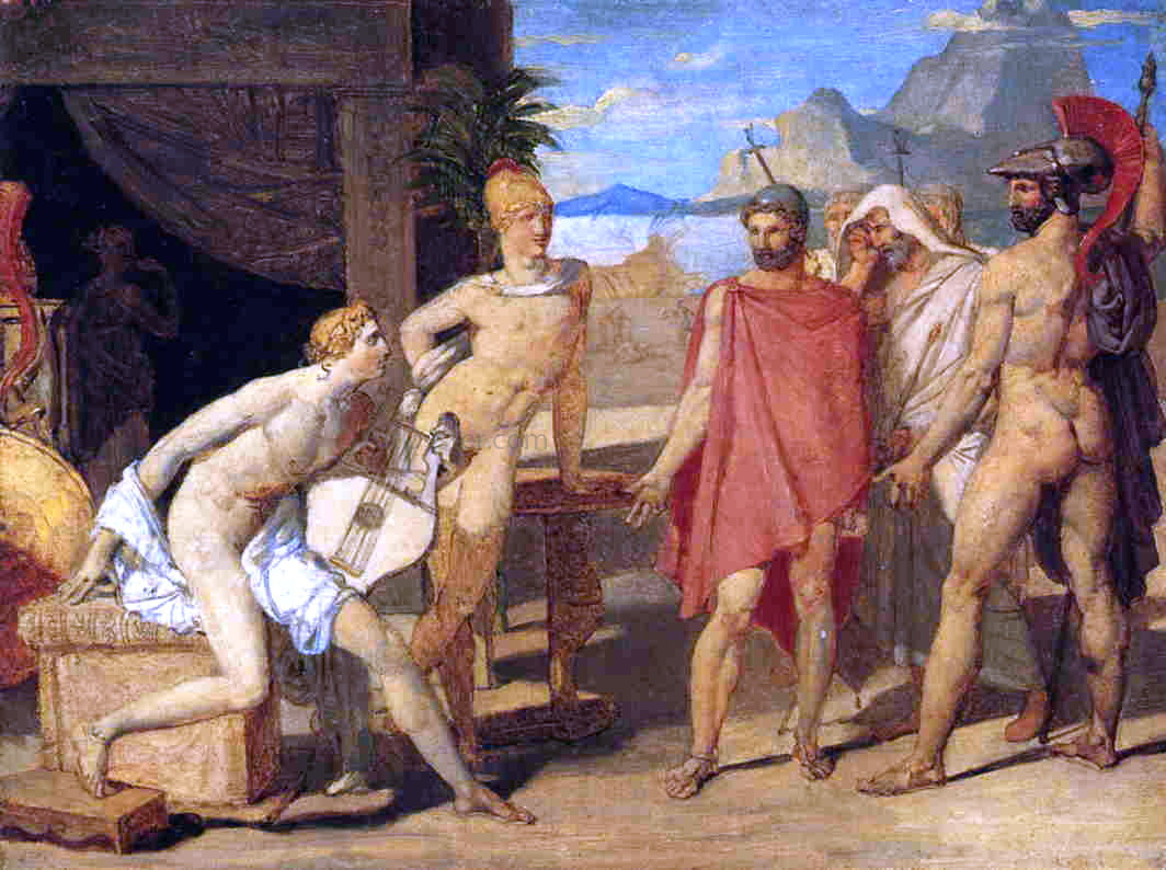  Jean-Auguste-Dominique Ingres Achilles Receiving the Envoys of Agamemnon - Canvas Print