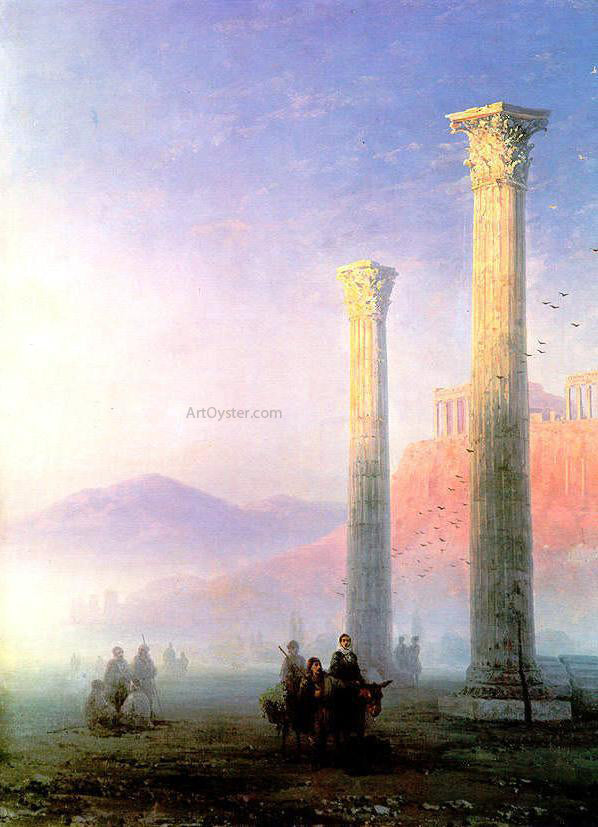  Ivan Constantinovich Aivazovsky Acropolis of Athens - Canvas Print