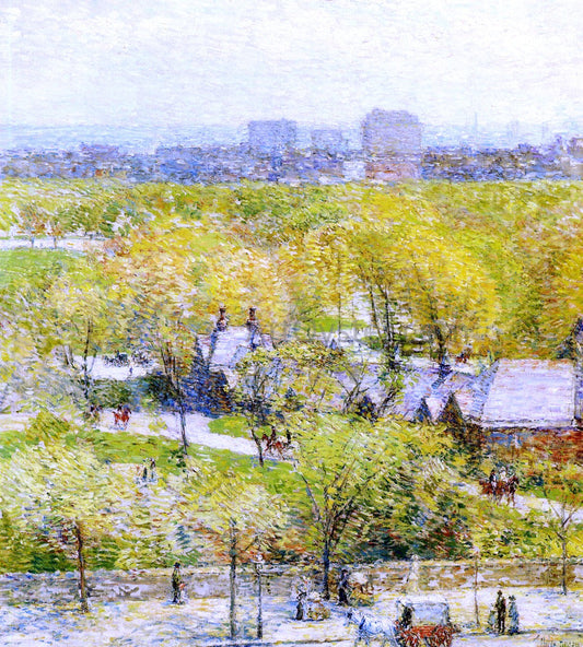  Frederick Childe Hassam Across the Park - Canvas Print