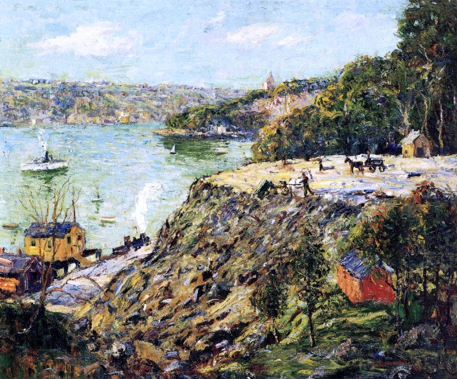  Ernest Lawson Across the River, New York - Canvas Print